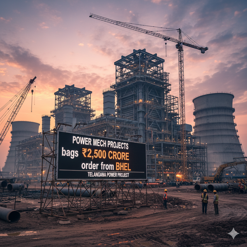 Power Mech Projects Bags ₹2,500 Crore Order from BHEL for Telangana Power Project