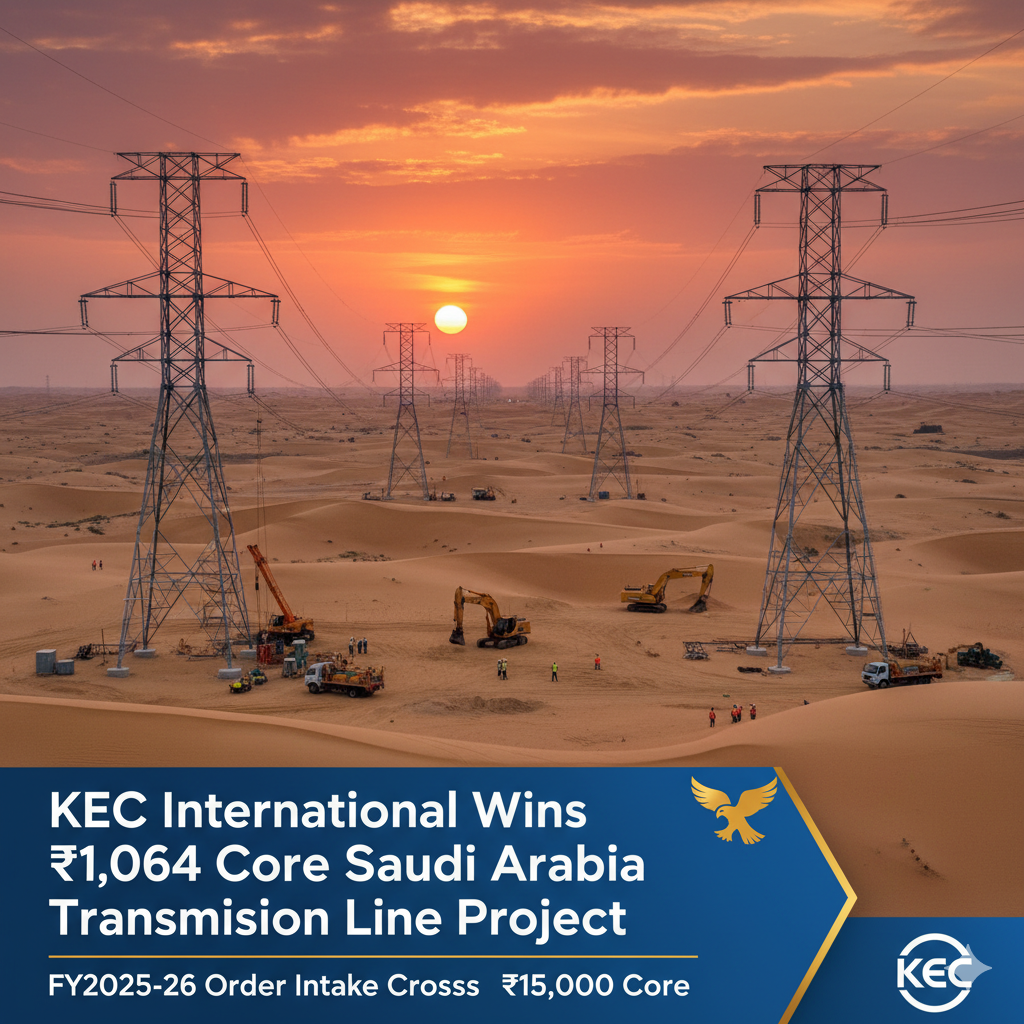 KEC International Wins ₹1,064 Crore Saudi Arabia Transmission Line Project