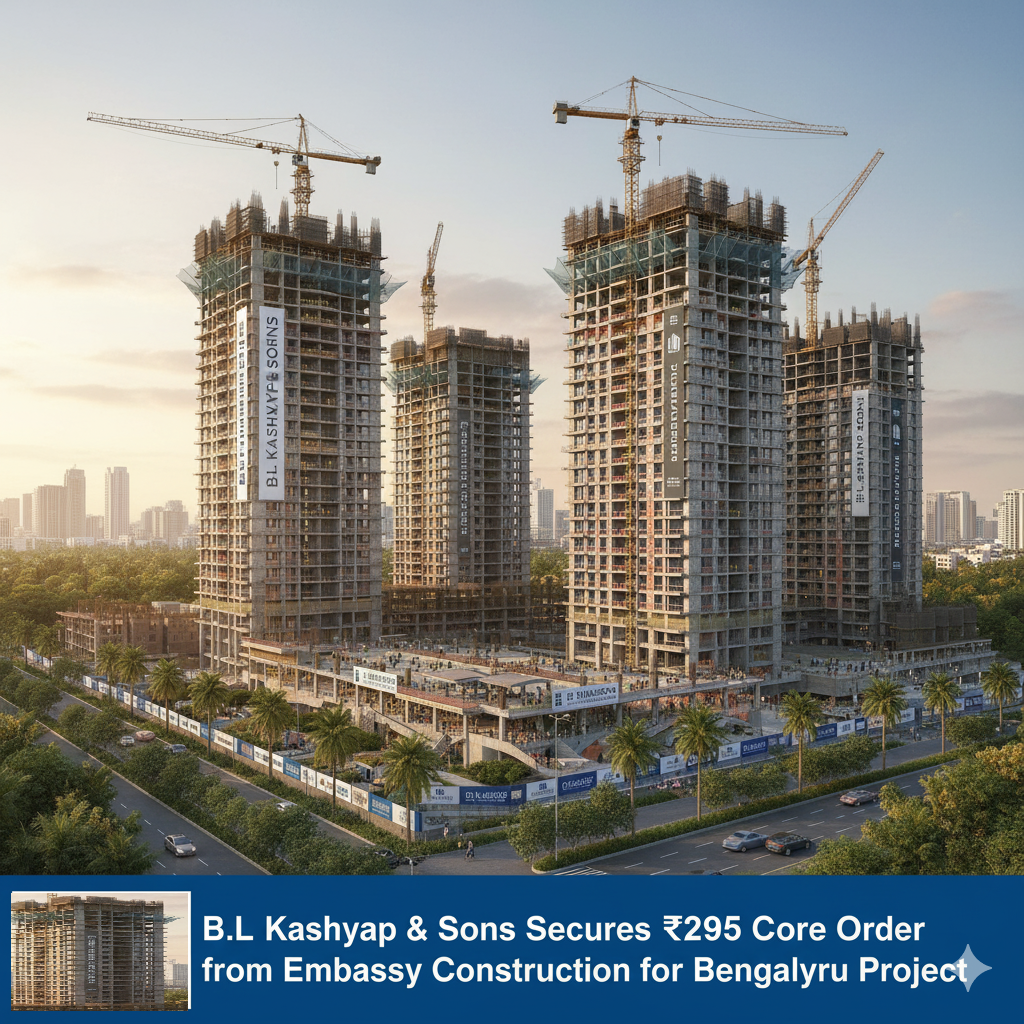 B.L. Kashyap & Sons Secures ₹295 Crore Order from Embassy Construction for Bengaluru Project