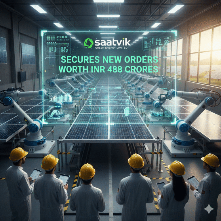 Saatvik Green Energy Limited Secures New Orders Worth INR 488 Crores
