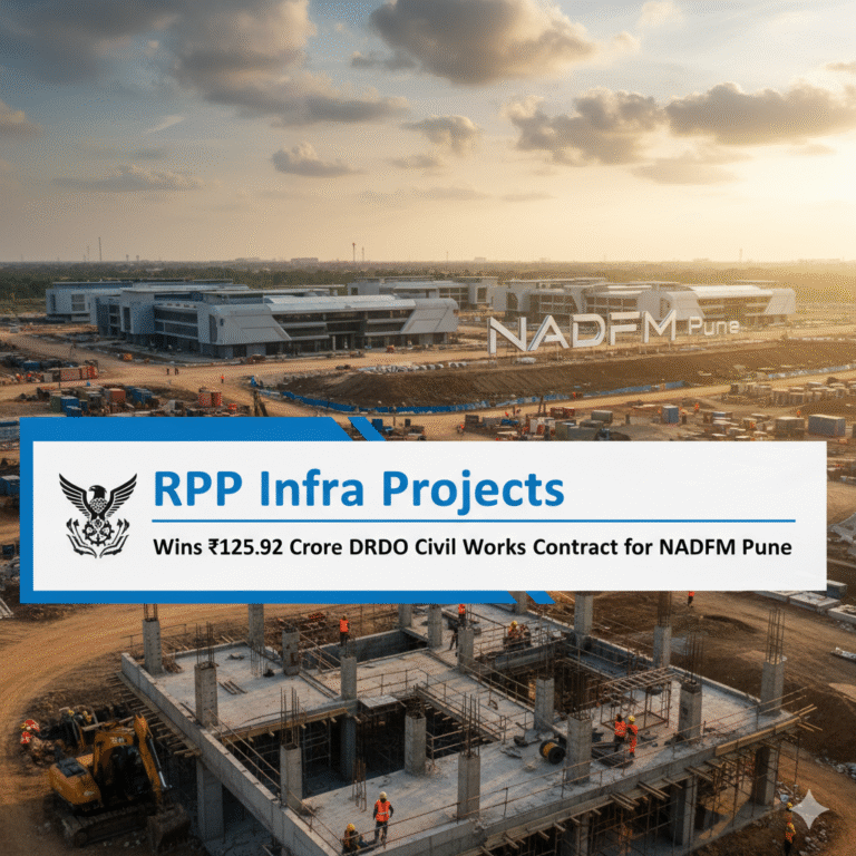 RPP Infra Projects Secures ₹125.92 Crore DRDO Contract for NADFM Pune