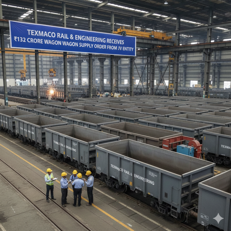Texmaco Rail & Engineering Receives ₹132 Crore Wagon Supply Order from JV Entity