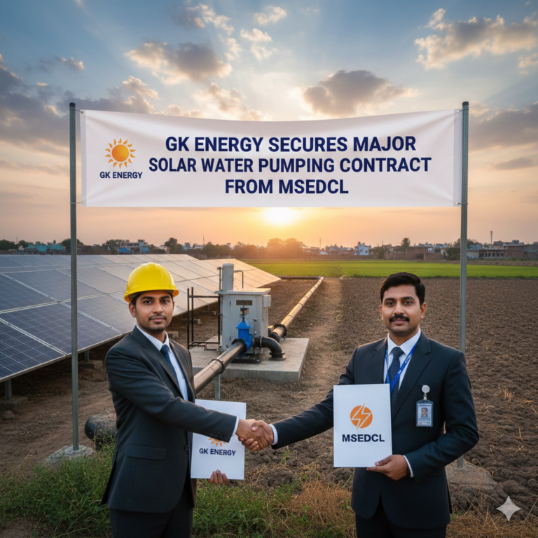 GK Energy Secures Major Solar Water Pumping Contract from MSEDCL