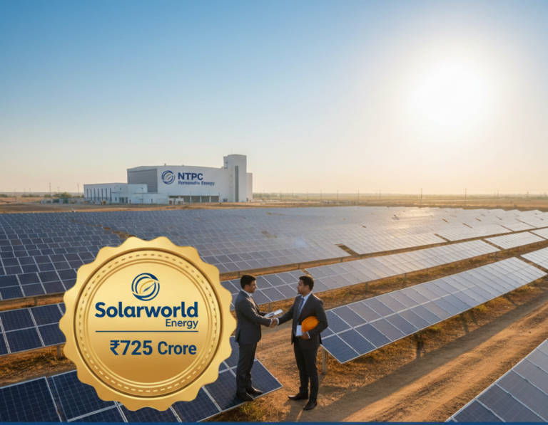 Solarworld Energy Bags ₹725 Crore Solar EPC Order from NTPC Renewable Energy