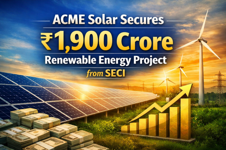 ACME Solar Secures ₹1,900 Crore Renewable Energy Project from SECI