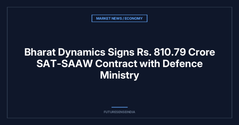 Bharat Dynamics Signs ₹810.79 Crore SAT-SAAW Contract with Defence Ministry