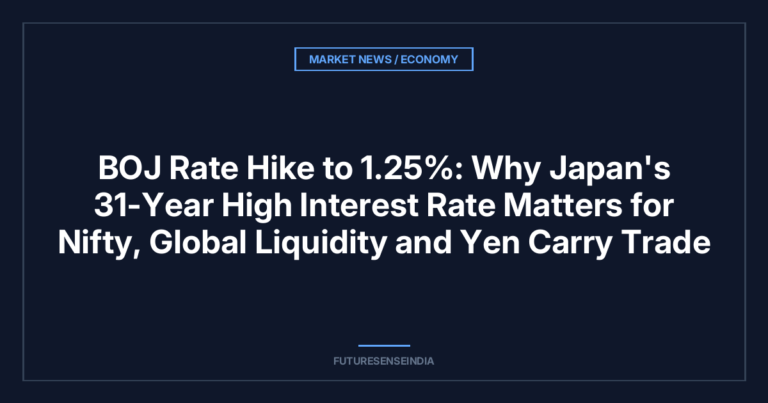 BOJ Rate Hike to 1.25%: Why Japan’s 31-Year High Interest Rate Matters for Nifty, Global Liquidity and Yen Carry Trade