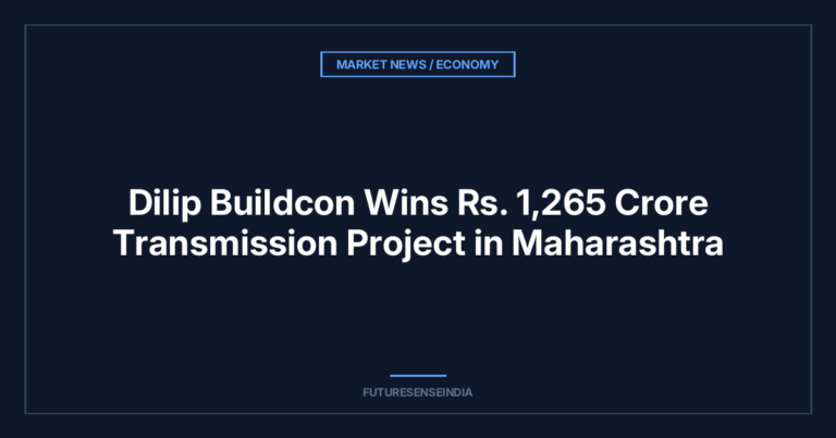 Dilip Buildcon Wins ₹1,265 Crore Transmission Project in Maharashtra
