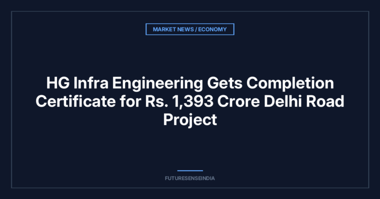 HG Infra Engineering Gets Completion Certificate for ₹1,393 Crore Delhi Road Project