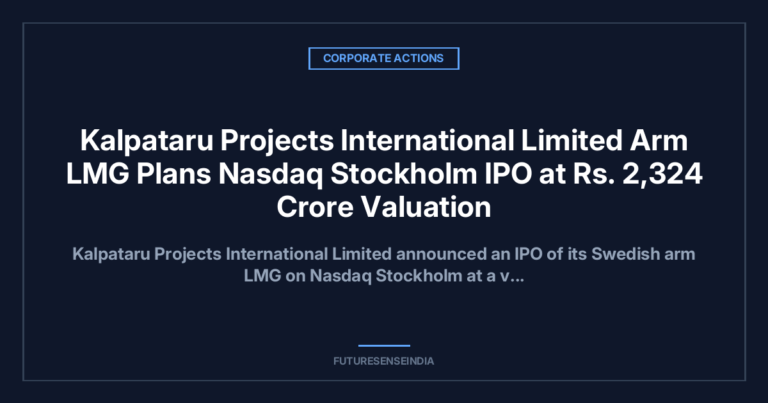 Kalpataru Projects Swedish Subsidiary Linjemontage Plans Nasdaq Stockholm IPO at Up to ₹2,324 Crore Valuation