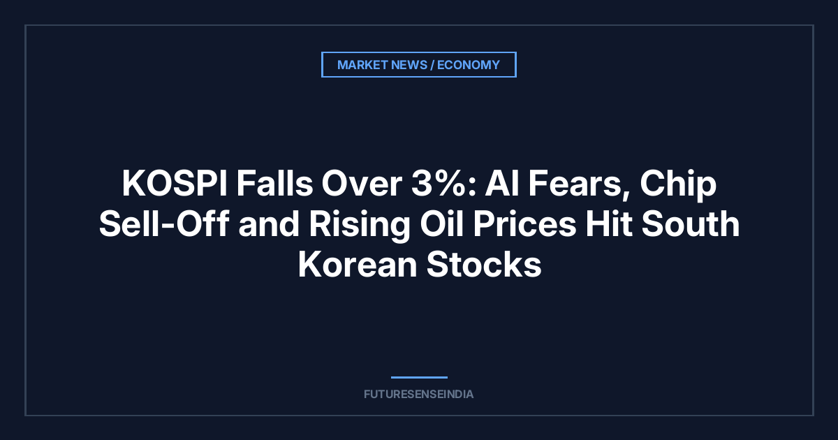 KOSPI Falls Over 3%: AI Fears, Chip Sell-Off and Rising Oil Prices Hit South Korean Stocks