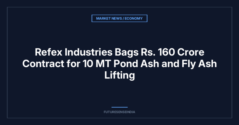 Refex Industries Bags ₹160 Crore Contract for 10 MT Pond Ash and Fly Ash Lifting