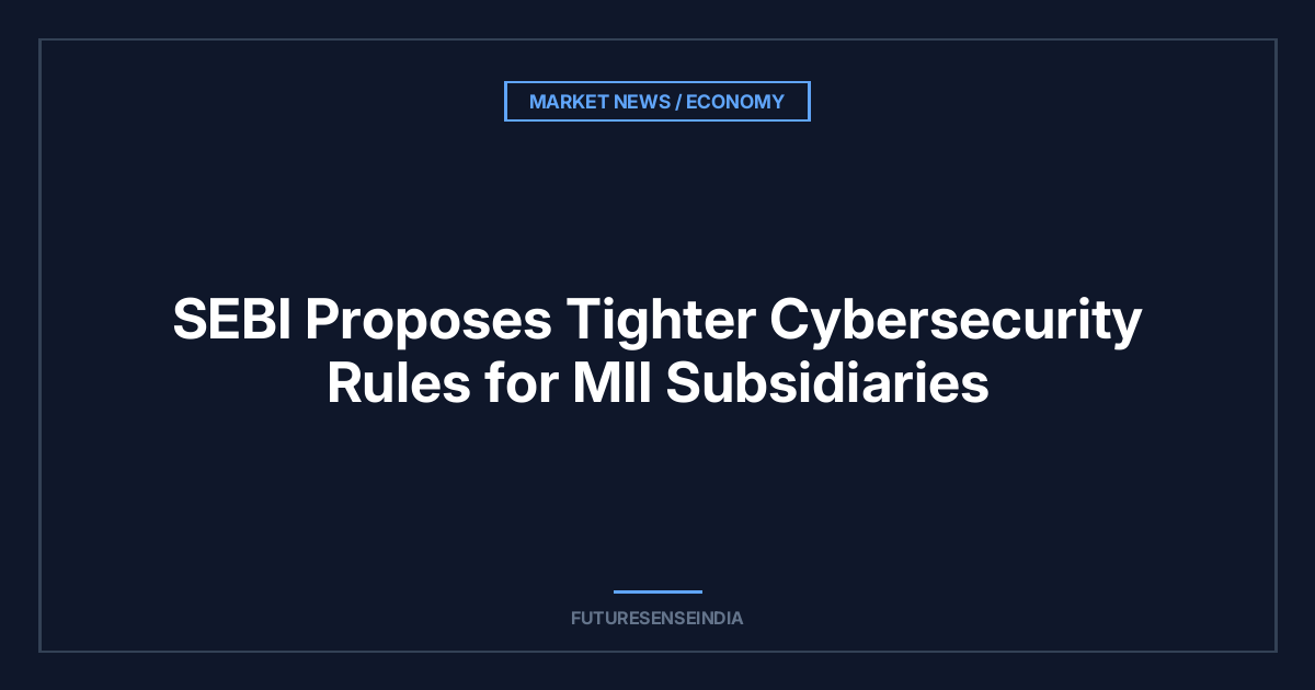 SEBI Proposes Tighter Cybersecurity Rules for MII Subsidiaries