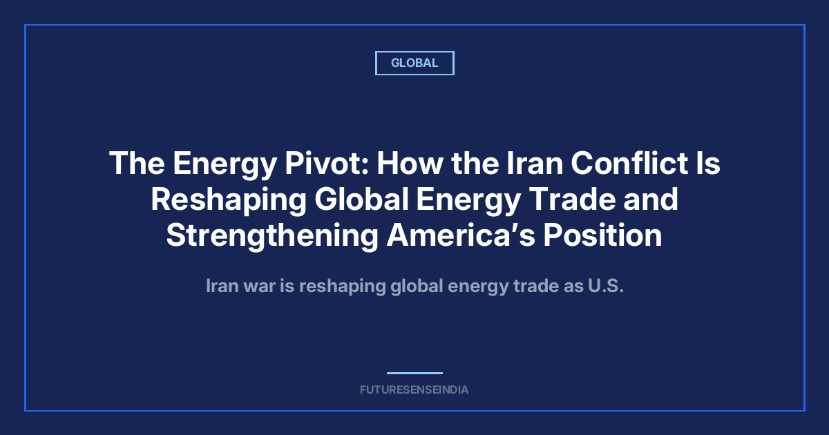The Energy Pivot: How the Iran Conflict Is Reshaping Global Energy Trade and Strengthening America’s Position